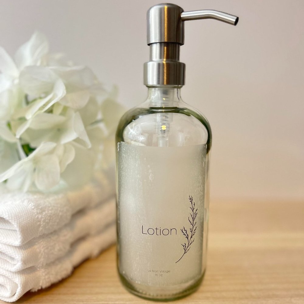 BROWN GLASS SOAP BOTTLES